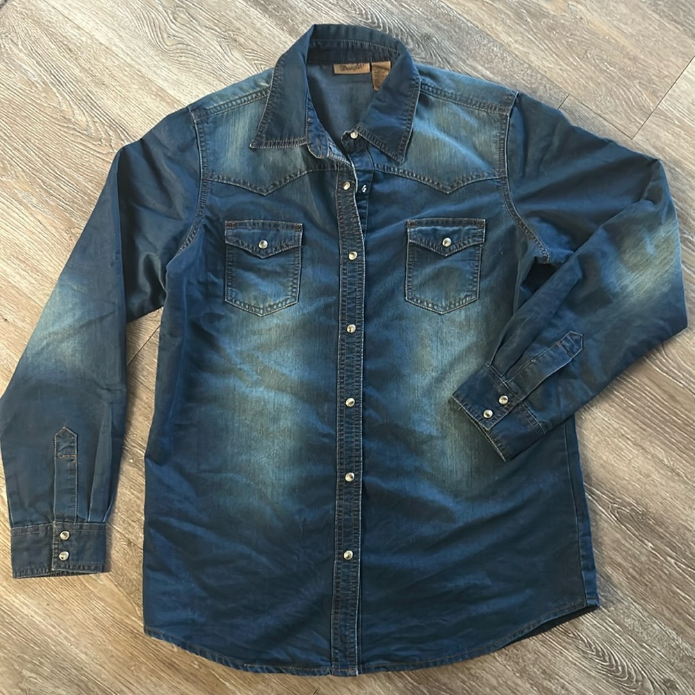 Denim Snap Button down shirt